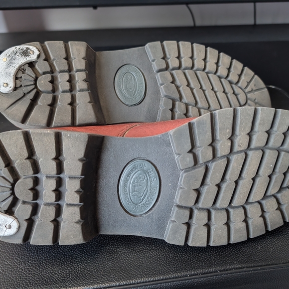 H.S. Trask Bison Leather Oxford Shoes Lug Sole USA Made Men’s 11 N - Picture 10 of 14